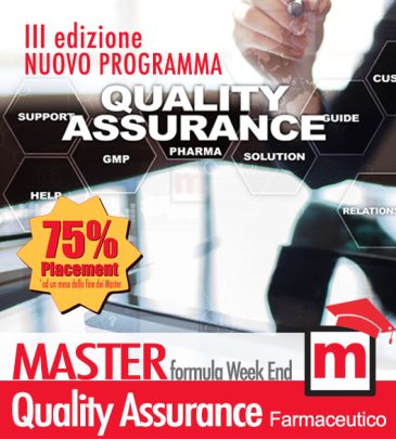 Master Quality Assurance Farmaceutico | III Edizione